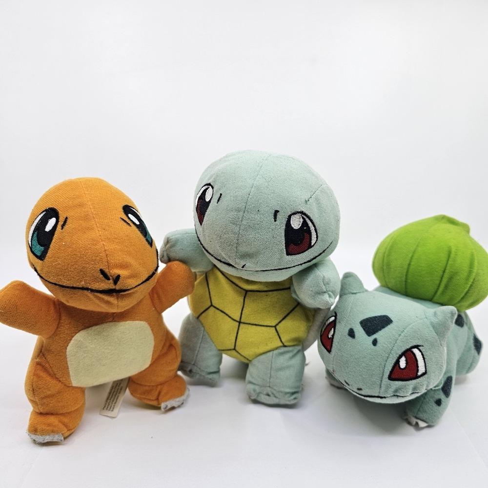 Pokemon Toy Factory Plush Lot of 3 Bulbasaur Squirtle Charizard 2015